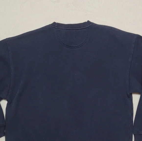 Bite Me Big Dogs Navy Blue Embroidered Graphic Fleece Lined Sweatshirt S - Picture 6 of 8